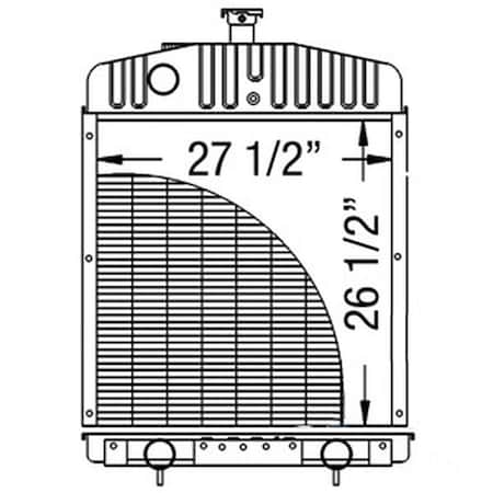 Aftermarket New Radiator Made Fits Case IH Tractor 2390 2394 2590 2594 3294 3394 359 A184365